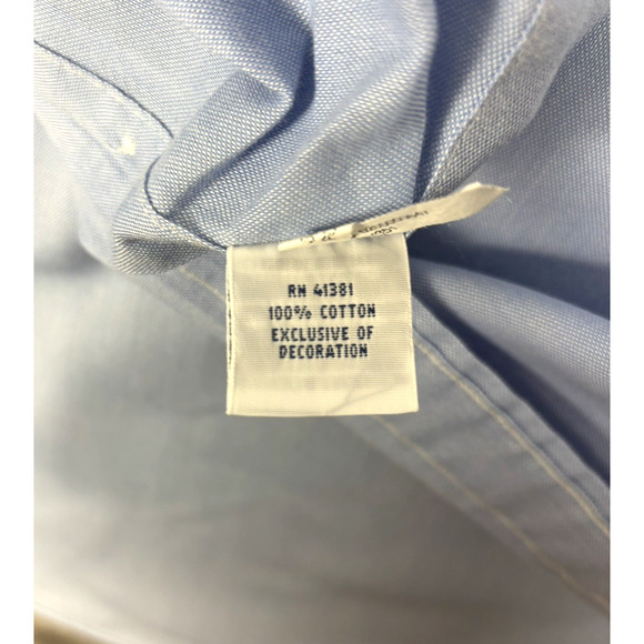 Ralph Lauren Chambray Oxford Men's XL Blue Flesh Pony Button Down Long Sleeve - Picture 5 of 6